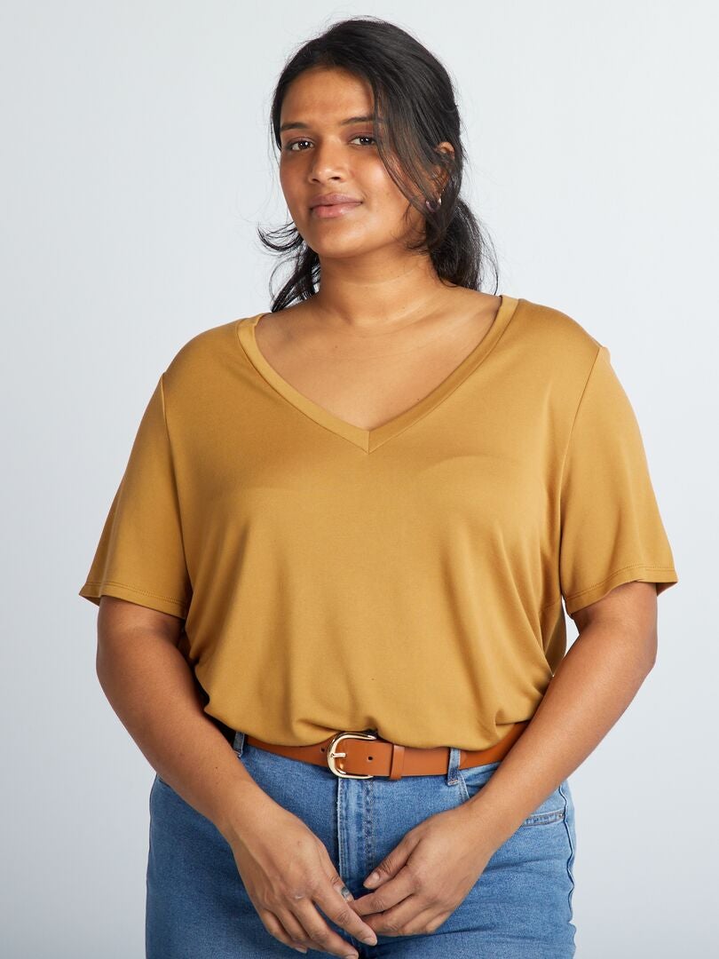 Rekbaar T-shirt met korte mouwen - ROOD
