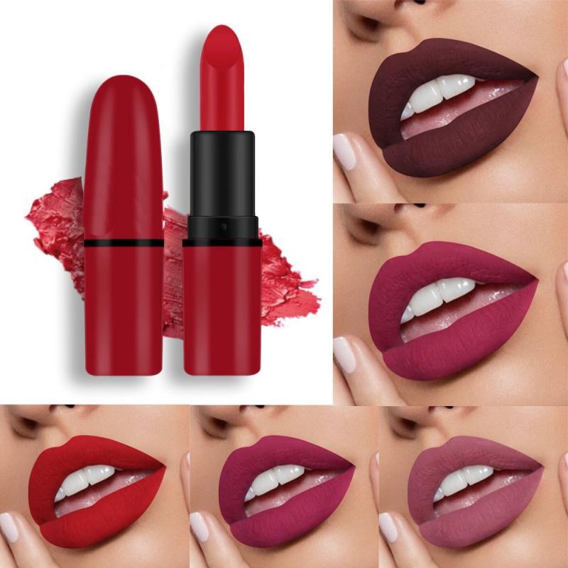 Rouge à lèvres hydratant waterproof multicolore, fini velours mat, longue tenue, sans transfert, format gobelet, cosmétique TSLM1
