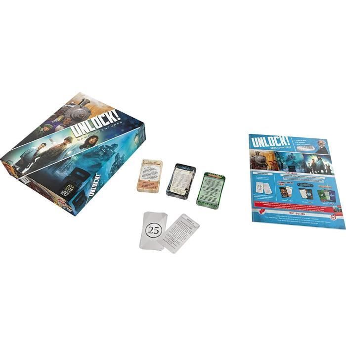 Asmodee - Vaqueros Espaciales - ¡Desbloquea!: Aventuras de juego - Desempaqueta ahora - Juego de mesa - Mayores de 10 años - De 1 a 6 jugadores - 60 min