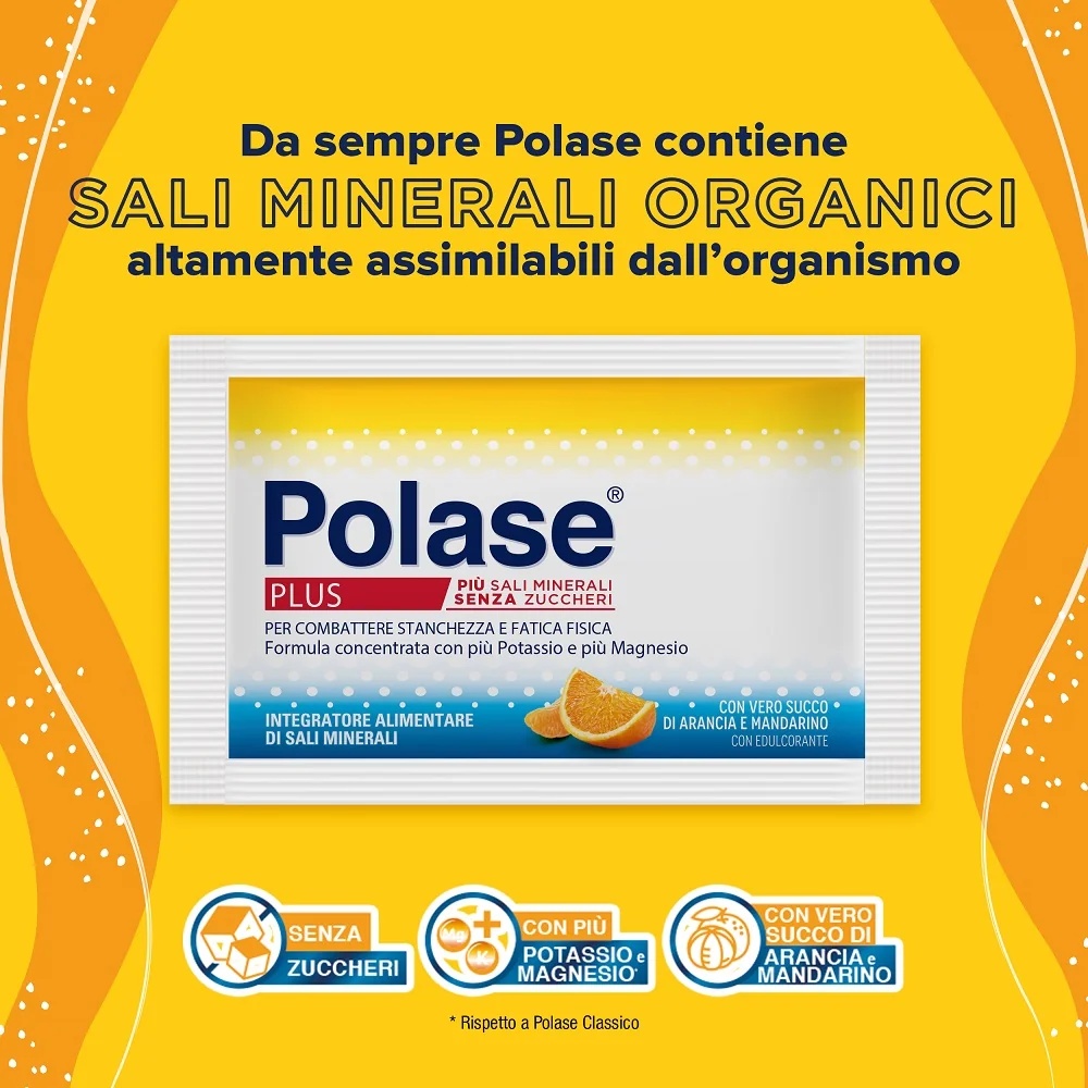 POLASE Polase Plus sinaasappelsmaak zonder suiker 36 zakjes voedingssupplement tegen vermoeidheid