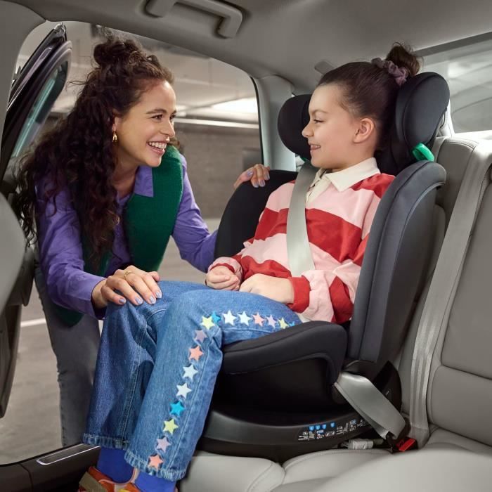 Seggiolino auto girevole convertibile BEBECONFORT EVOLUFIX PLUS 360 i-Size, Gruppo 0/1/2/3, Isofix - da 0 a 12 anni (36 kg), 40-150 cm, Nero fumé