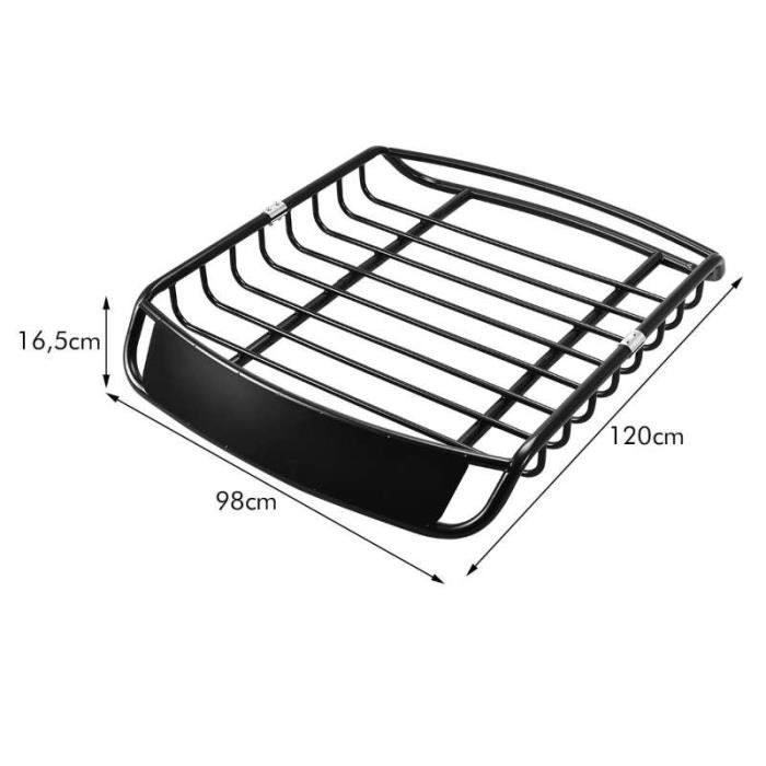 Portaequipajes de techo para coche DREAMADE, portaequipajes metálico, gran capacidad de 110 kg, apto para varios modelos de coche, color negro.