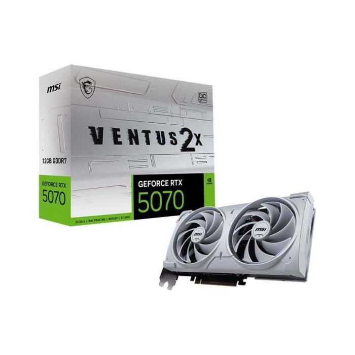 MSI - Internal graphics card - GeForce RTX 5070 12G VENTUS 2X OC WHITE