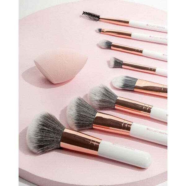 Exklusives Brushworks Make-up-Pinsel- und Schwamm-Set