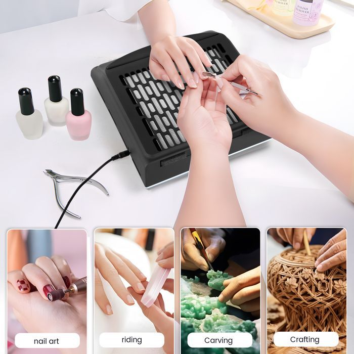 TTLIFE Aspirateur Ongles Manucure Nail Poussière Collectionneur pédicure Nail Dust Collector Nail Art Machine