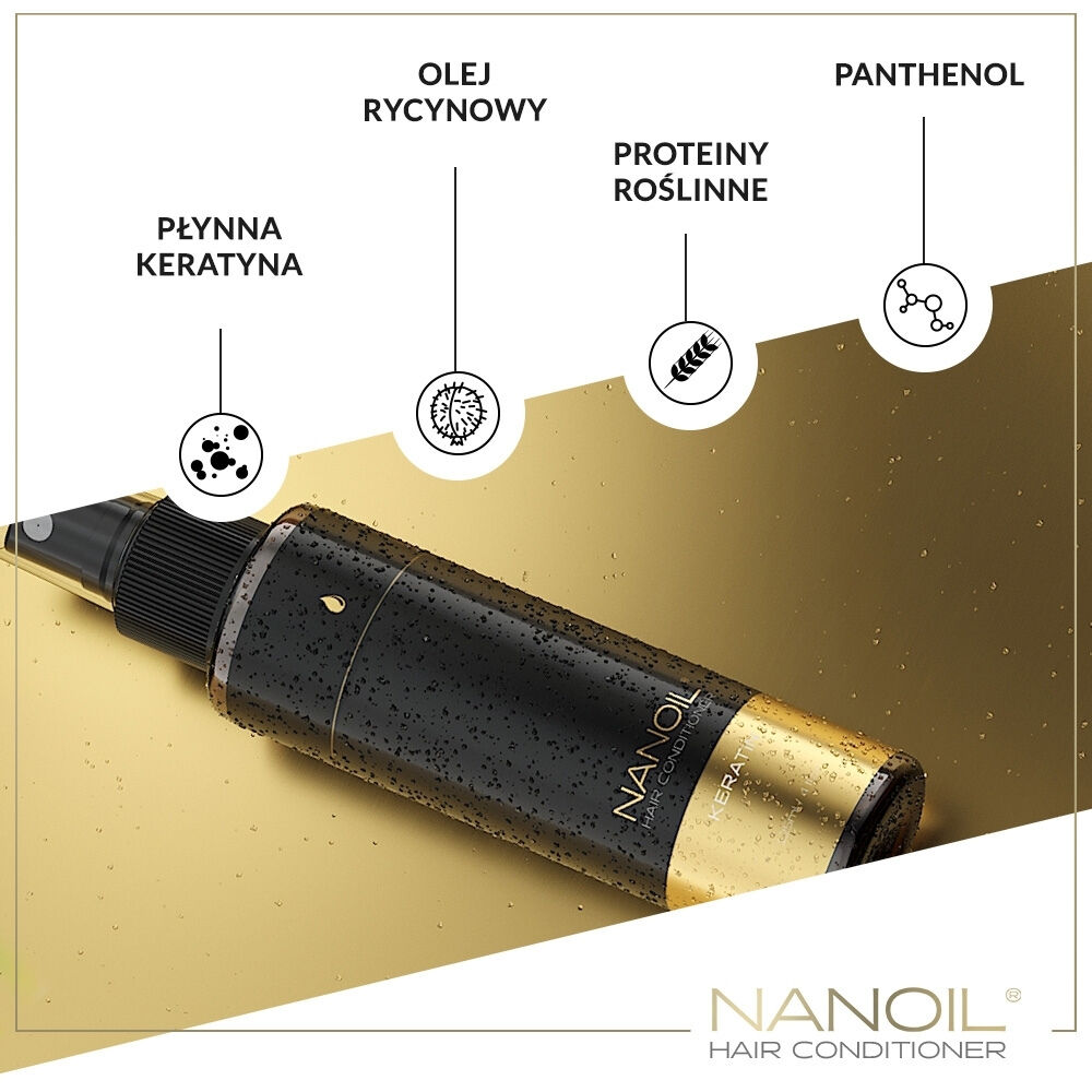 Nanoil keratinas