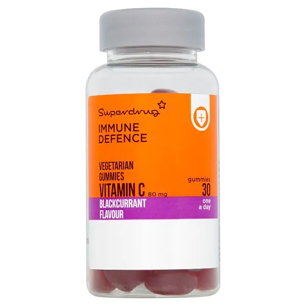 Superdrug Żuwalna witamina C z czarnej porzeczki dla wegetarian 30 szt.
