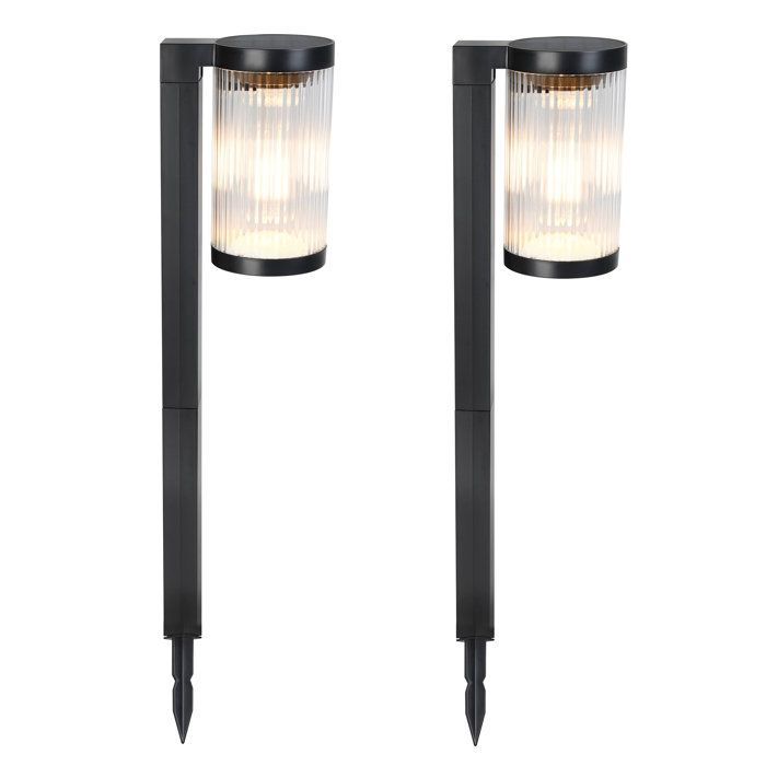 Lot 2 balises solaires - LUMISKY - BEAMLIT - LED blanc chaud - H58 cm - Eclairage jardin allée terrasse