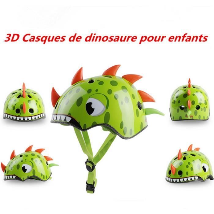 Safety Helmet Set - Lightweight and Adjustable - Dinosaur Shaped For cycling, skateboarding, scootering For children aged 2 to 7