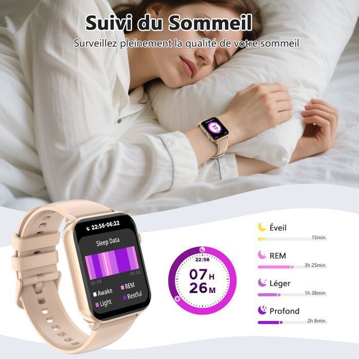 Blackview dames smartwatch, fitness tracker, activiteitstracker voor Android, iOS, Samsung, Xiaomi, iPhone