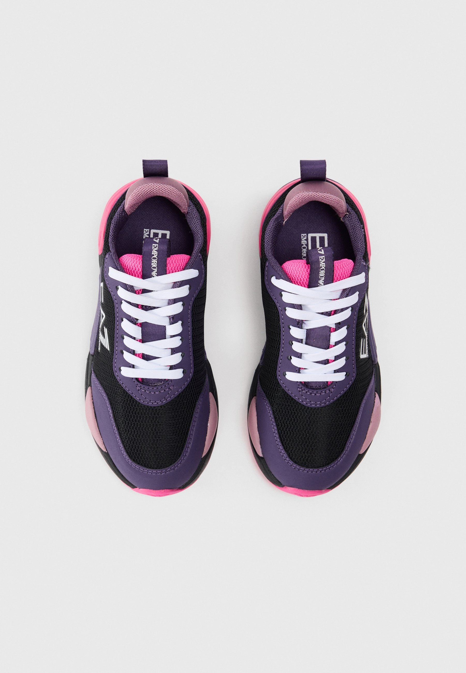 EA7 Emporio Armani UNISEX - Sneakers - zwart/druif/oude orchidee/roze gloed