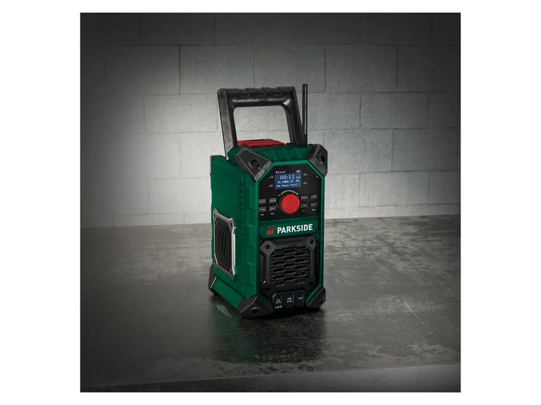 Rádio sem fio para canteiro de obras PARKSIDE® PBRA 20-Li B2, 20 V