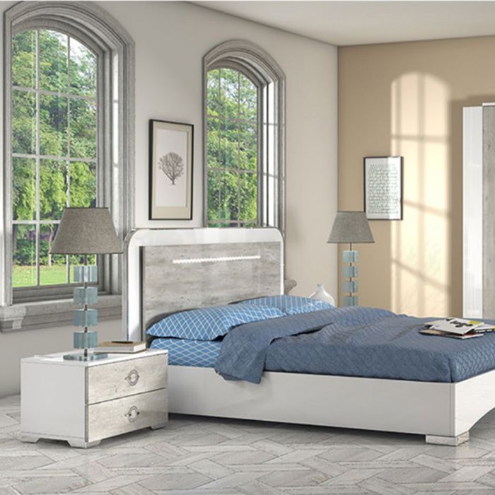 GOYA - Komplettes Schlafzimmer-Set 160x200cm mit Kommode