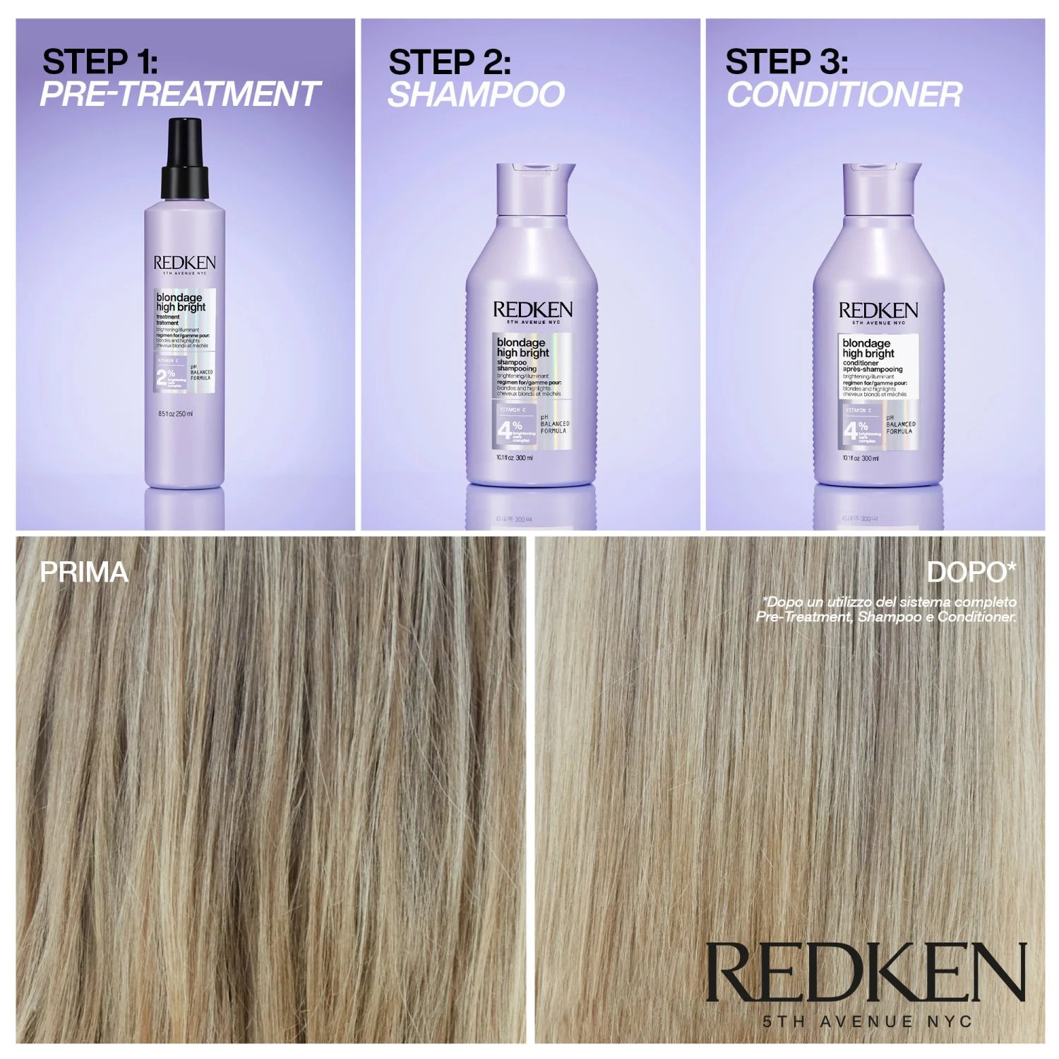 Blondage High Bright Conditioner - Balsamo Protezione Colore Capelli, Balsamo Illuminante Capelli