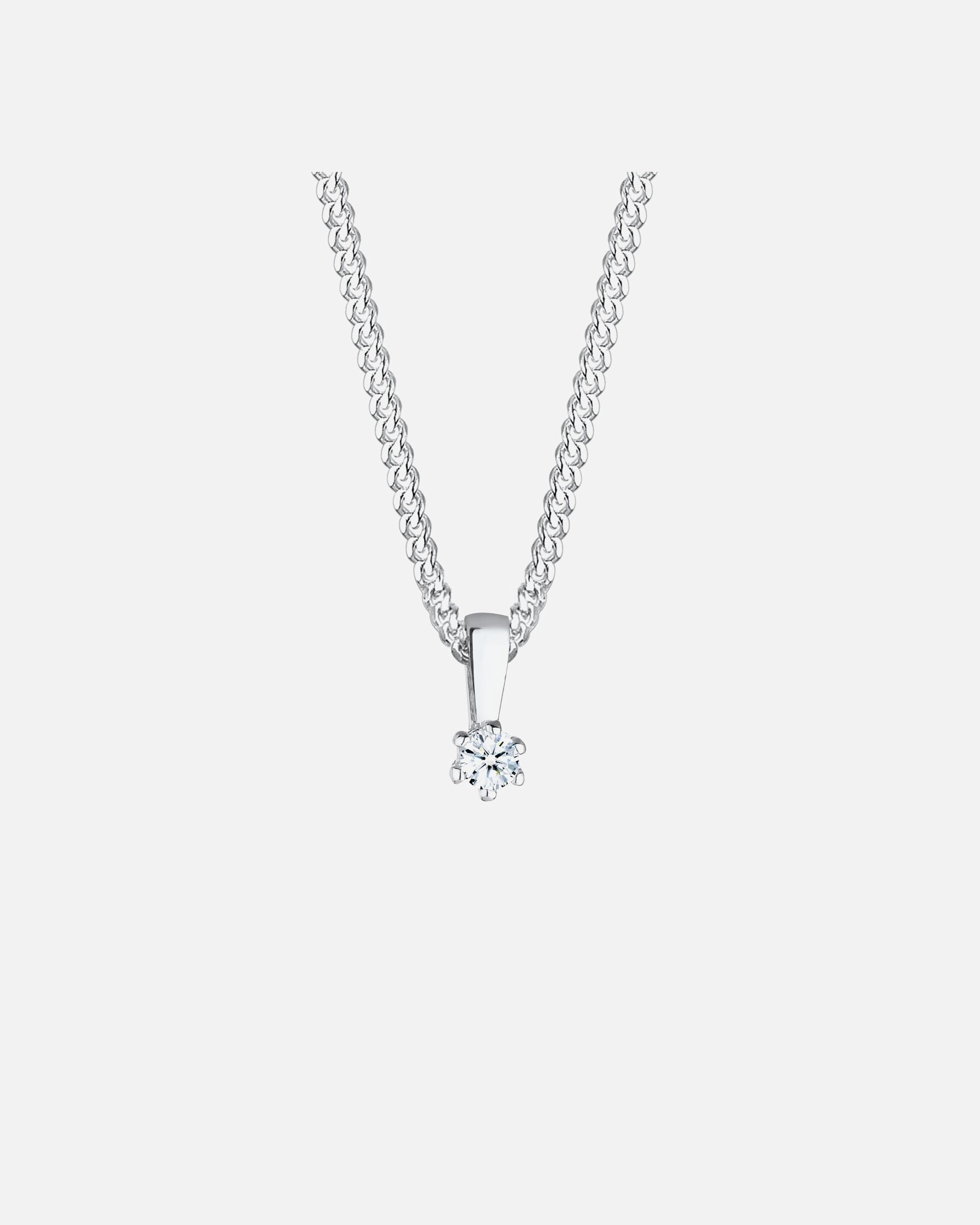 Elli DIAMONDS Femme Cercle Élégant Diamant (0.06 ct.) - (925/1000) Argent
