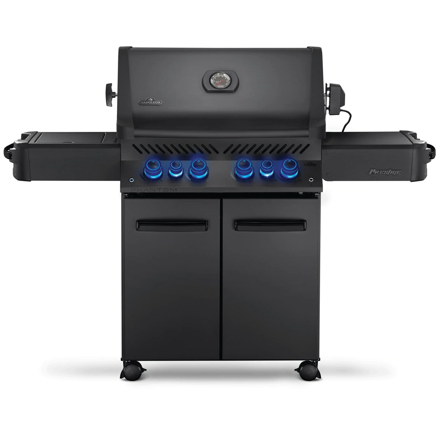 Napoleon Phantom Prestige 500 propangasgrill med infraröd bakre brännare, infraröd sidobrännare och rotisserie-kit - Mattsvart - P500RSIBPMK-3-PHM