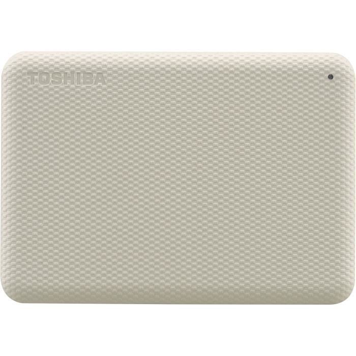 Disque dur externe - TOSHIBA - CANVIO ADVANCE - 2 To - Blanc - Logiciels de sécurité et sauvegarde inclus