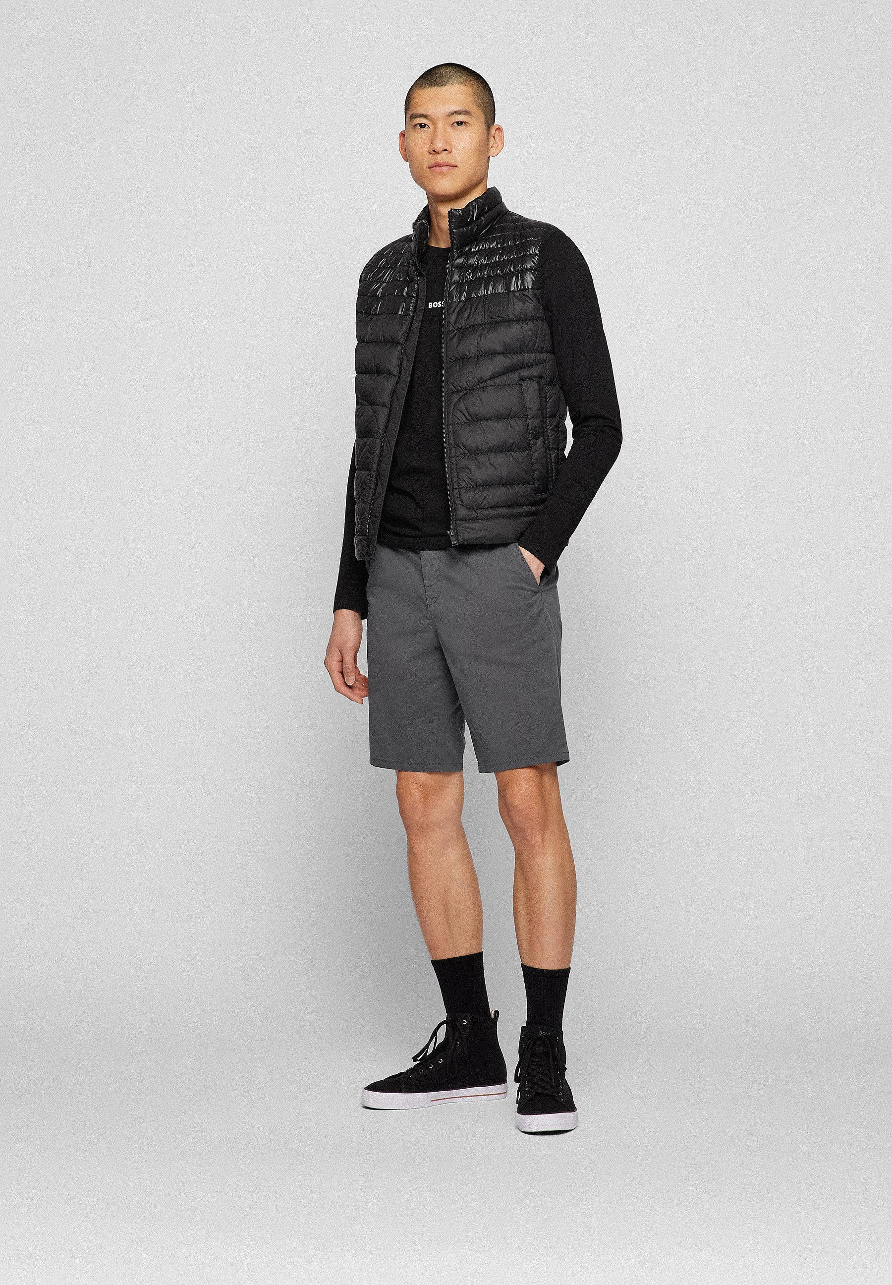 BOSS Top s dlouhým rukávem - black