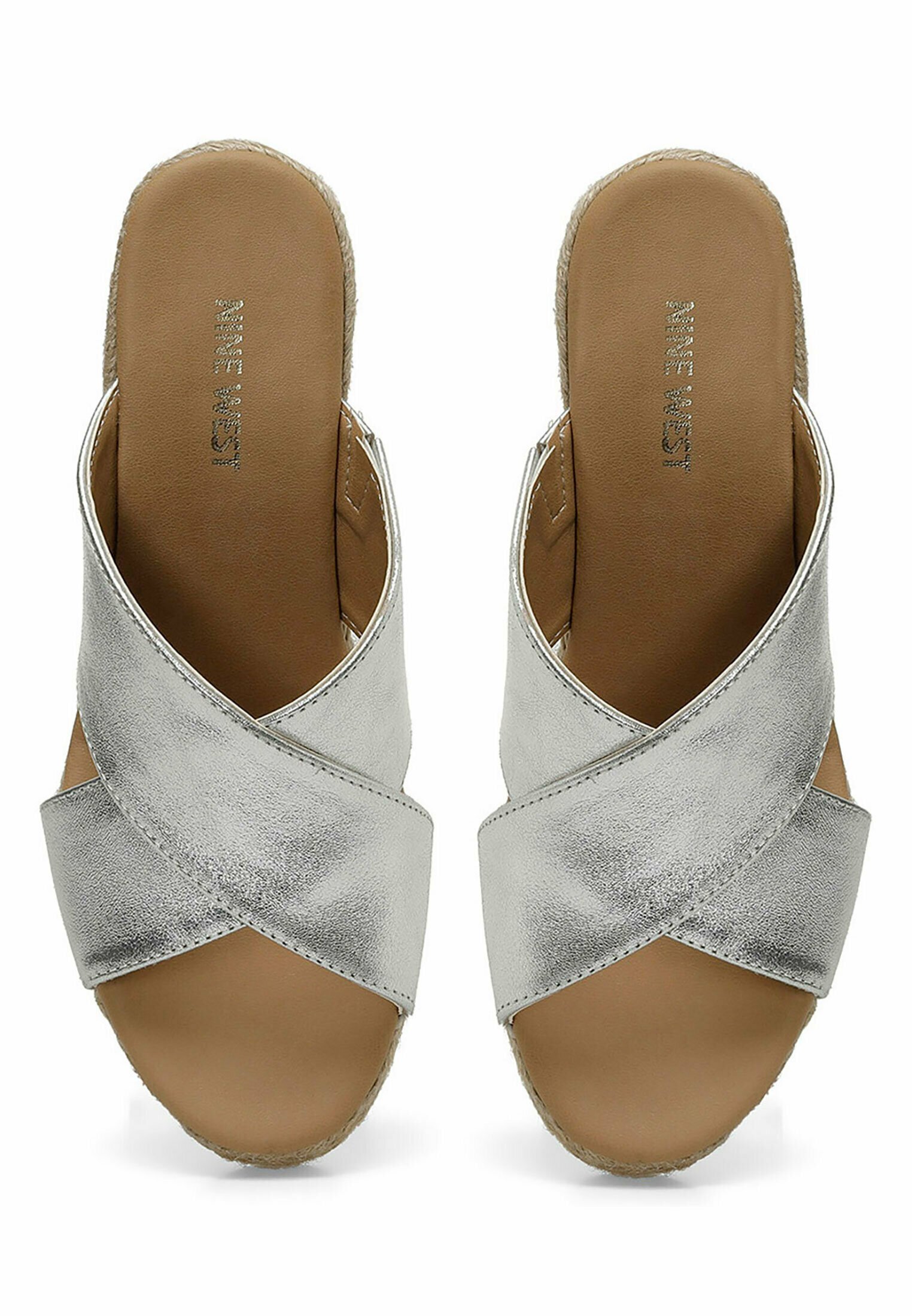 Nine West UPENZA - Mules à talons - argent