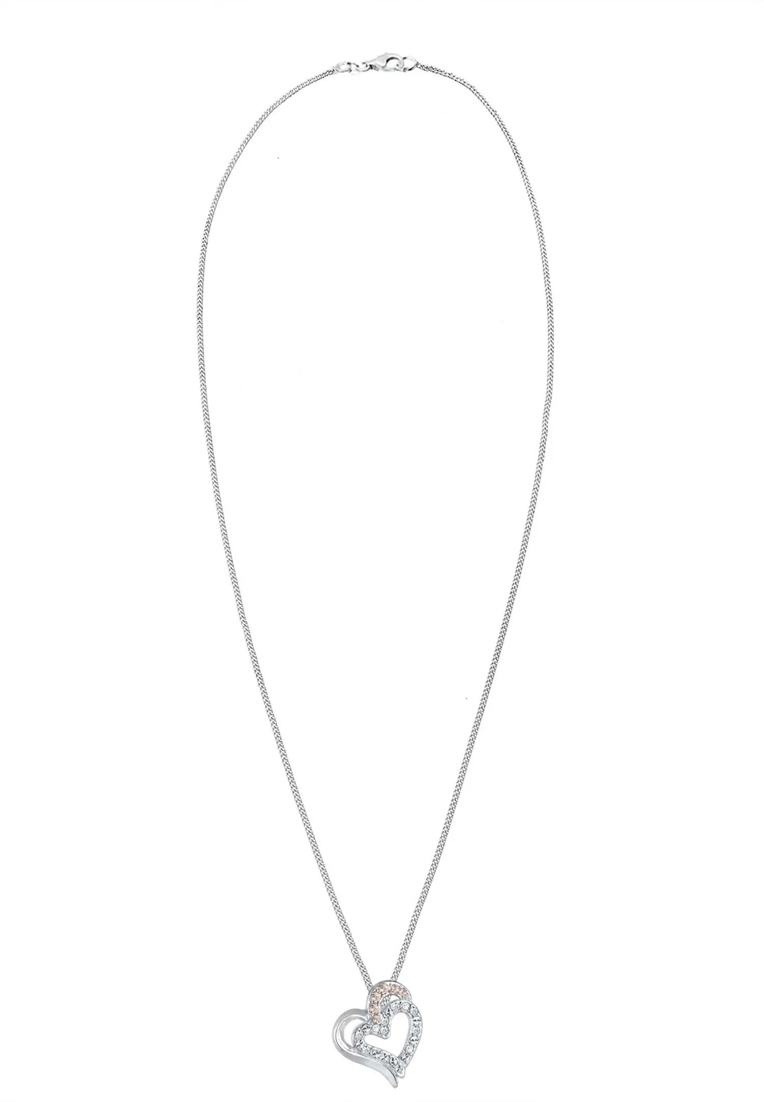 Elli Femmes avec pendentif cœur connecté et cristaux en argent sterling 925 45 cm de long