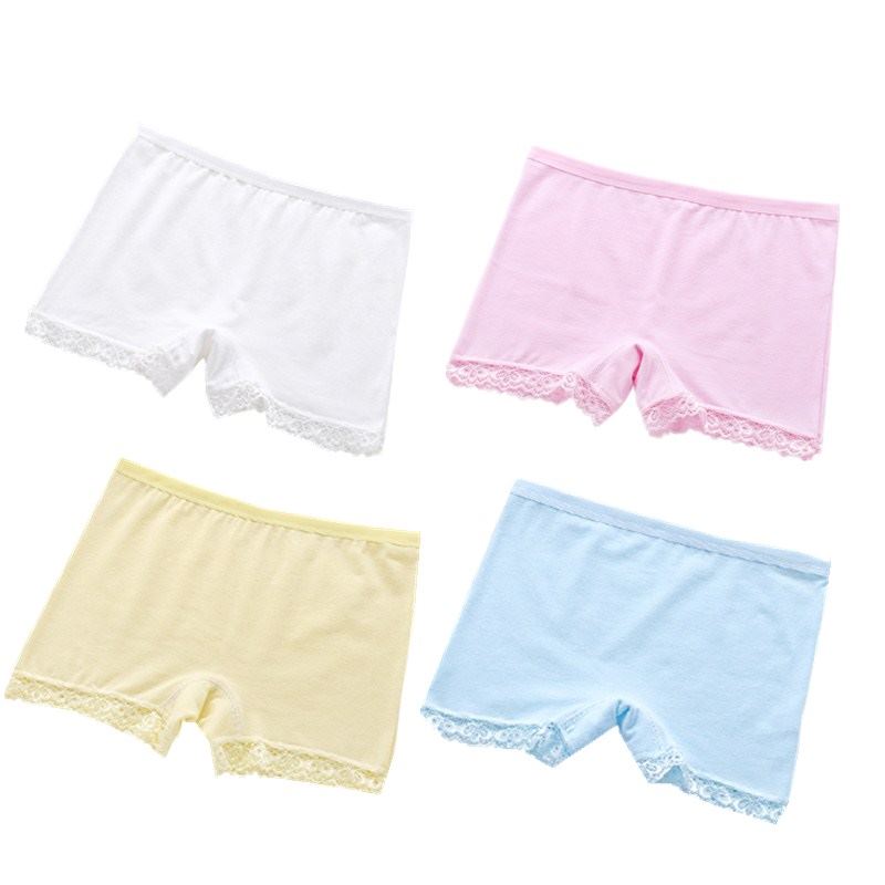 Lot de 5 shorts de sécurité Cutyome pour enfants, culottes boxer en dentelle unie et pur coton, sous-vêtements de boutique pour filles
