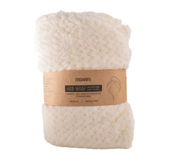 Mohani Turban-ręcznik do włosów z mikrofibry Biały