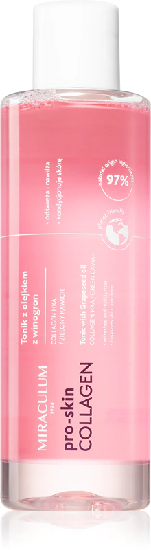 Tônico de limpeza pró-pele Miraculum Collagen