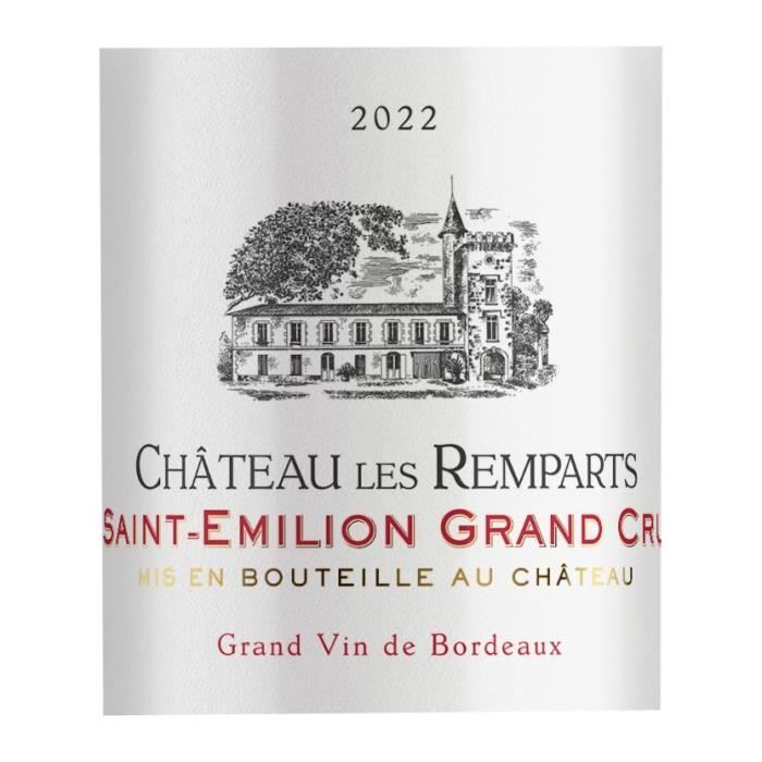 Château Les Remparts 2022 Saint-Emilion Grand Cru - Vino Tinto Burdeos