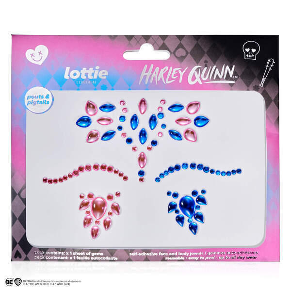 Lottie London x Harley Quinn Pouts & Pigtails Gezichts- & Lichaamsjuwelen