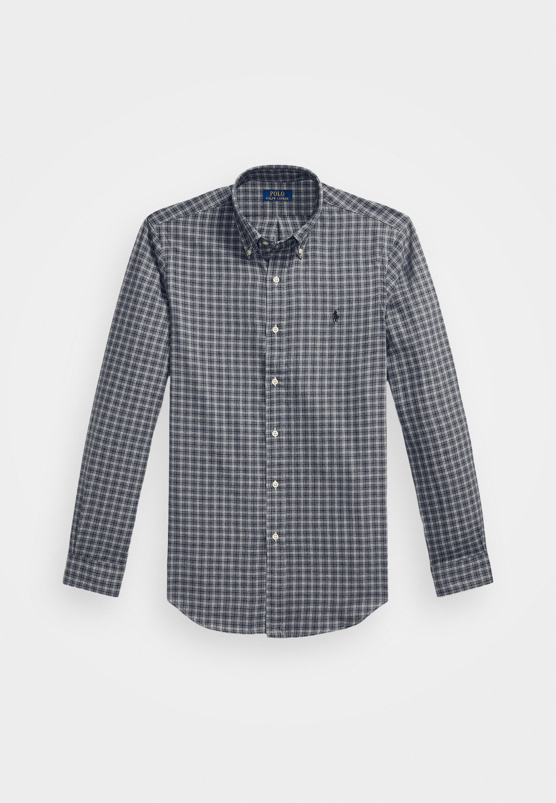 Camicia Polo Ralph Lauren CUSTOM FIT in twill a quadri - Camicia - grigio melange multi