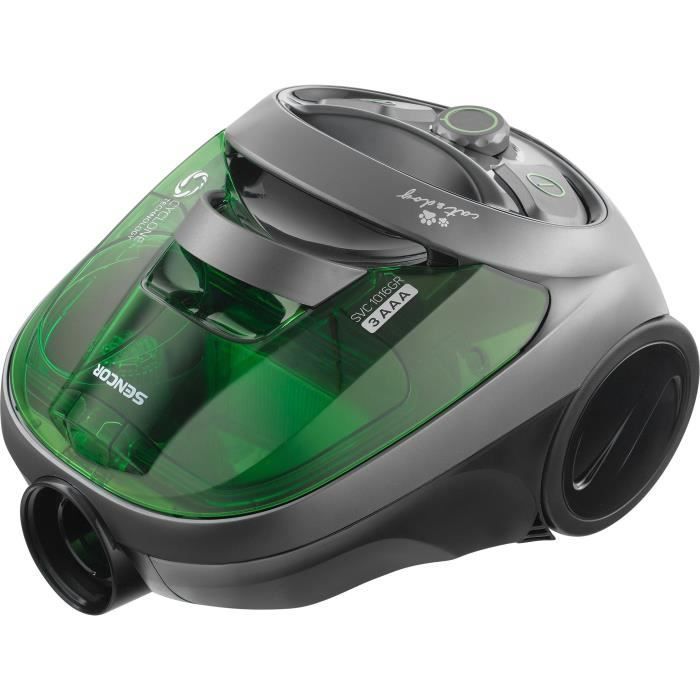 Bagless canister vacuum cleaner - SENCOR - SVC 1016GR - 800 W - 80 dB - 1.5 L - Black / Green