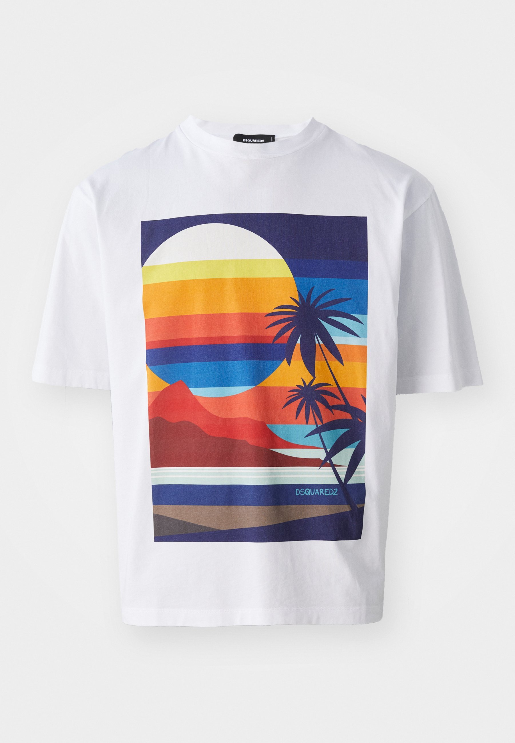 Dsquared2 T-shirt a vestibilità ampia - T-shirt stampata - bianca