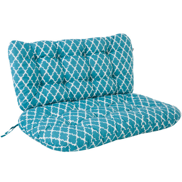Komplet poduszek na sofę Marocco 12 cm niebieski/biały PATIO