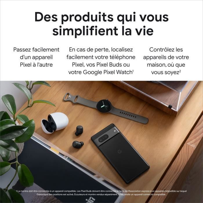 Relógio inteligente GOOGLE Pixel Watch - 41 mm - Preto Fosco Ativo - Pulseira Obsidian