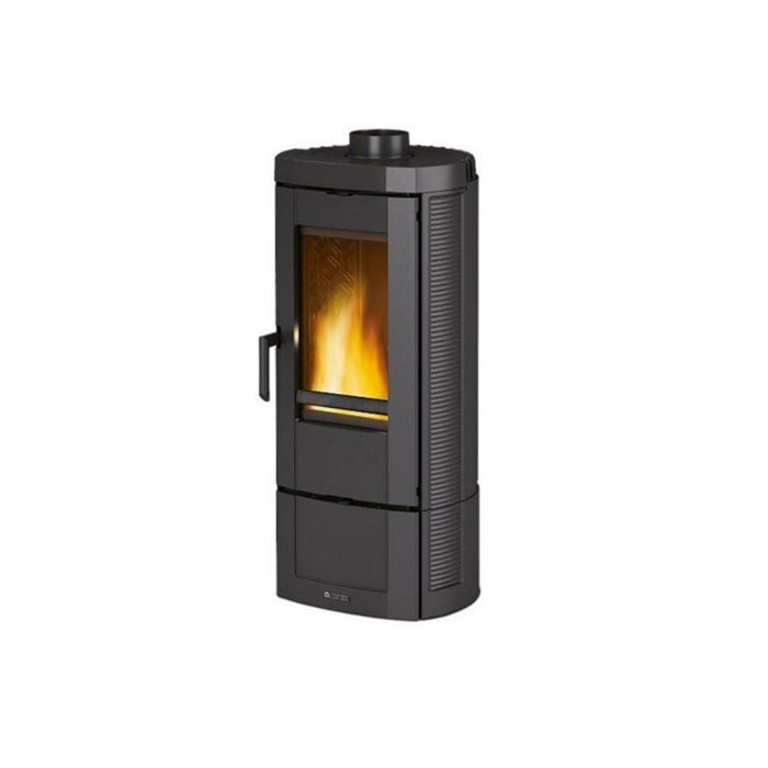 Estufa de leña NORDICA EXTRAFLAME - CANDYLEAN - Hierro fundido esmaltado - 6,6 kW - Negro antracita