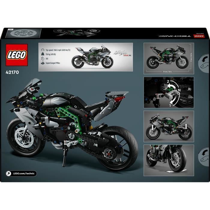 LEGO Technic 42170 Kawasaki Ninja H2R Moto, Idea regalo per bambini, Giocattolo creativo