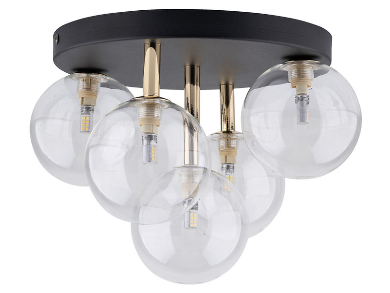 Lampa sufitowa Nilos 5-punktowa metalowa czarna