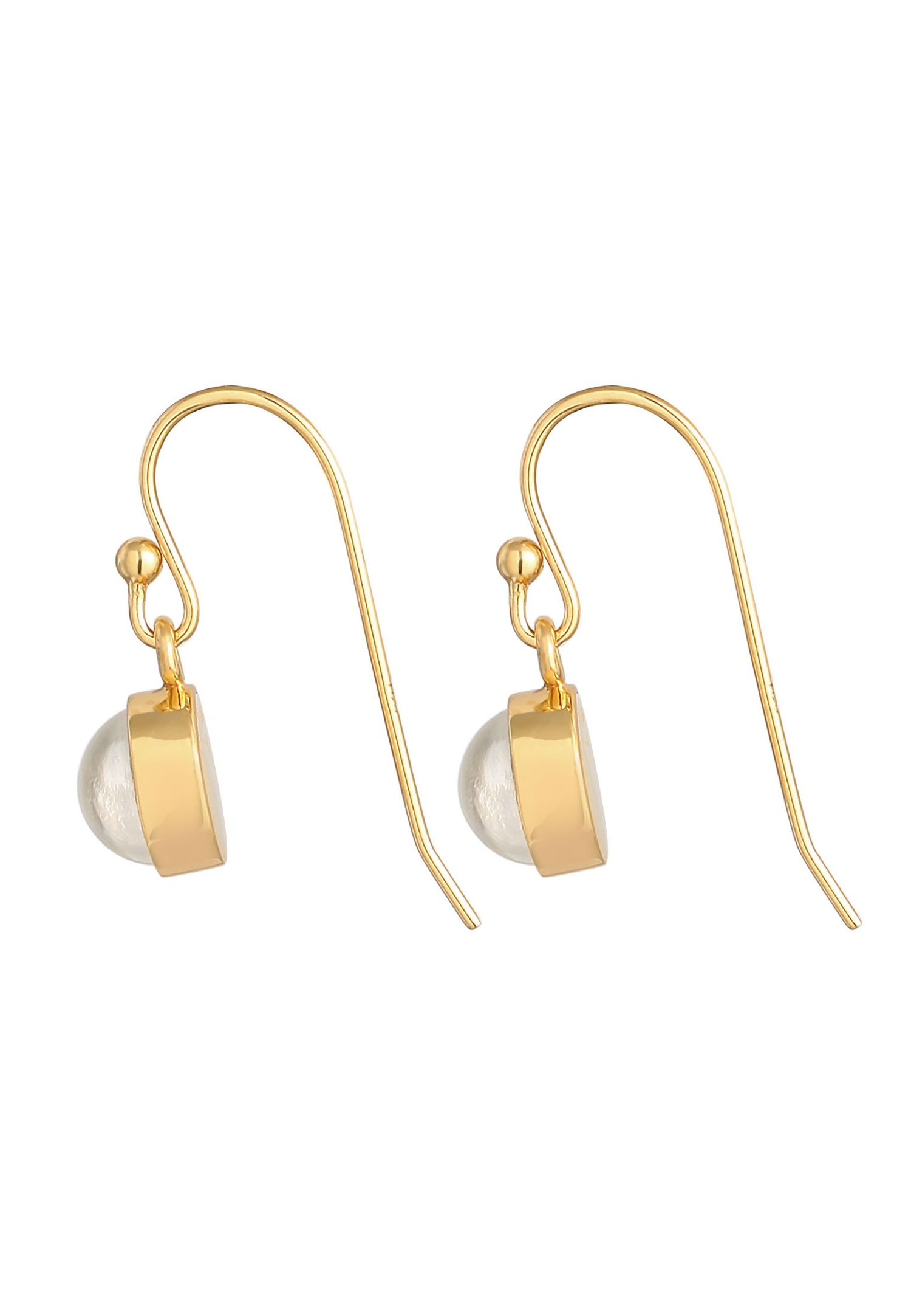 Elli Boucles d'oreilles pour femmes Tendance classique Blogger avec pierre de lune en argent sterling 925 plaqué or