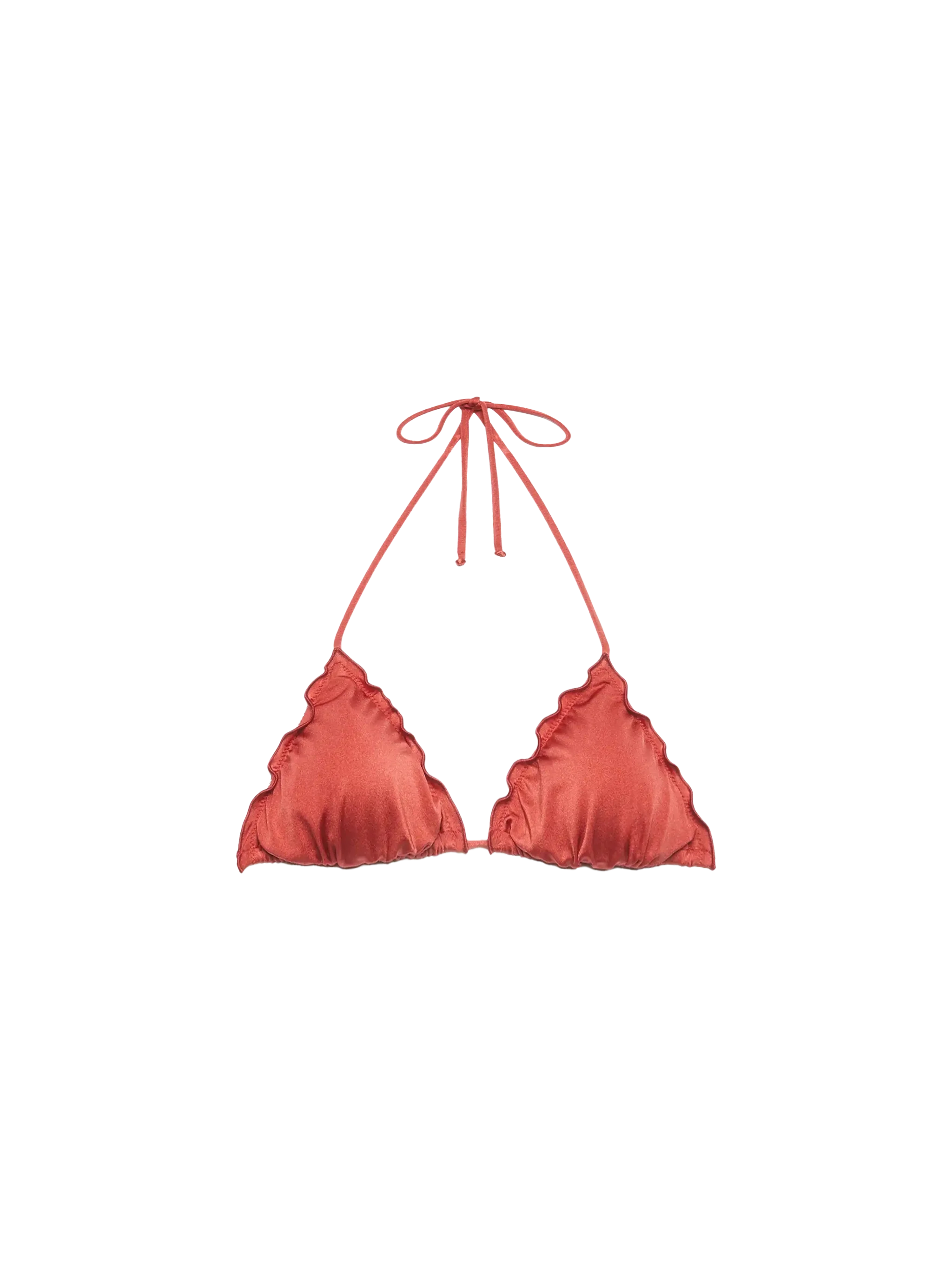 Haut triangle classique Sagittarius en rouge brique scintillant