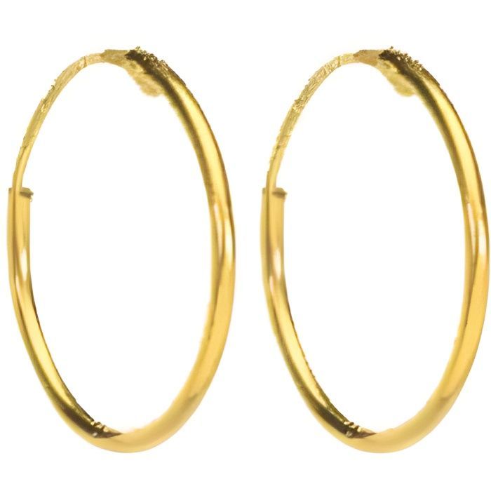 Jouailla - 18k gold hoop earrings - 10 mm