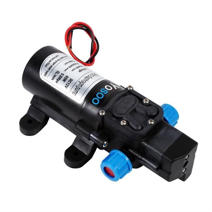 Bomba de agua de alta presión DC12V 60W 116psi para caravanas, camping y barcos, autocebante, 5L/min