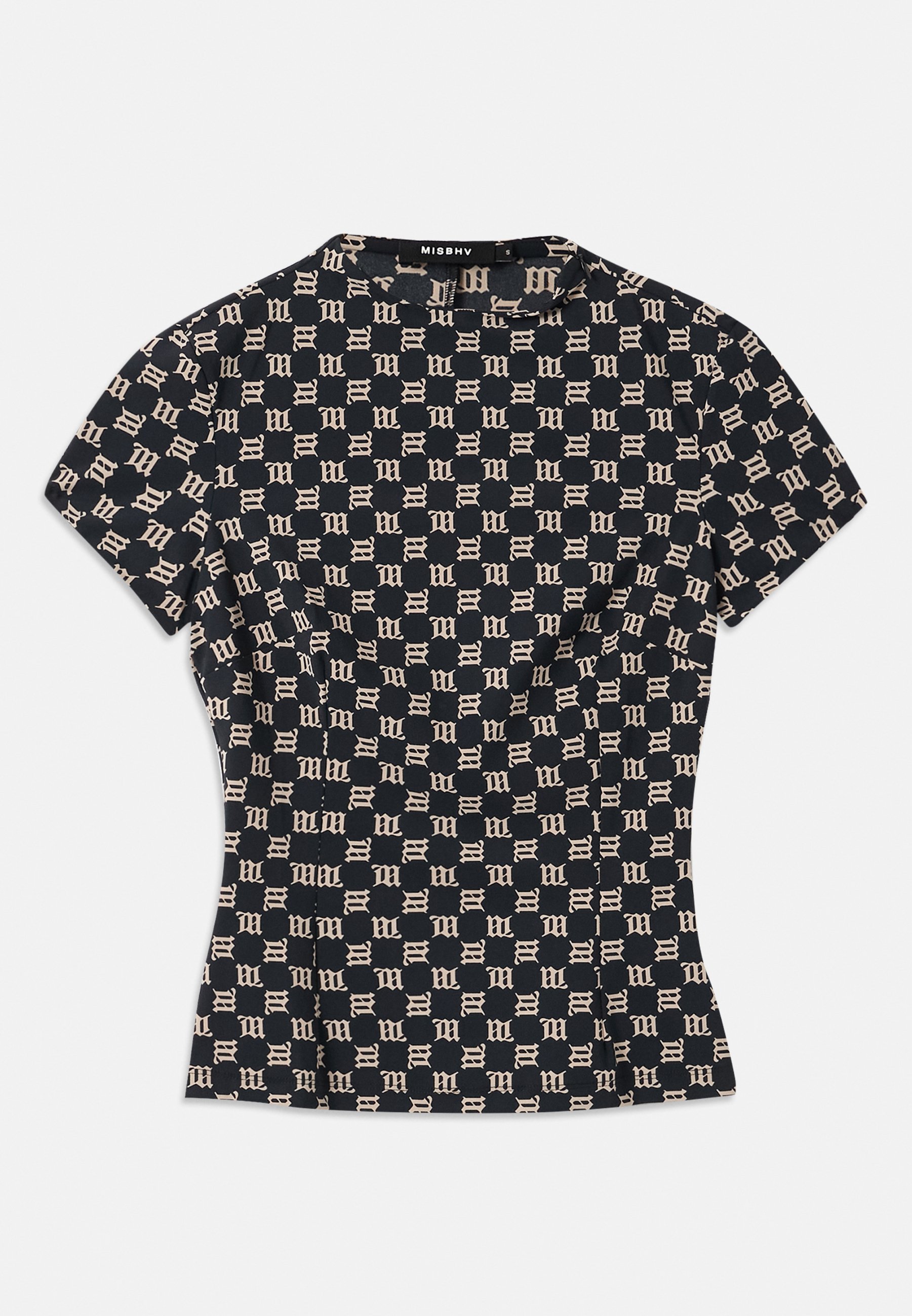 MISBHV MONOGRAM - Triko s potiskem - black/beige