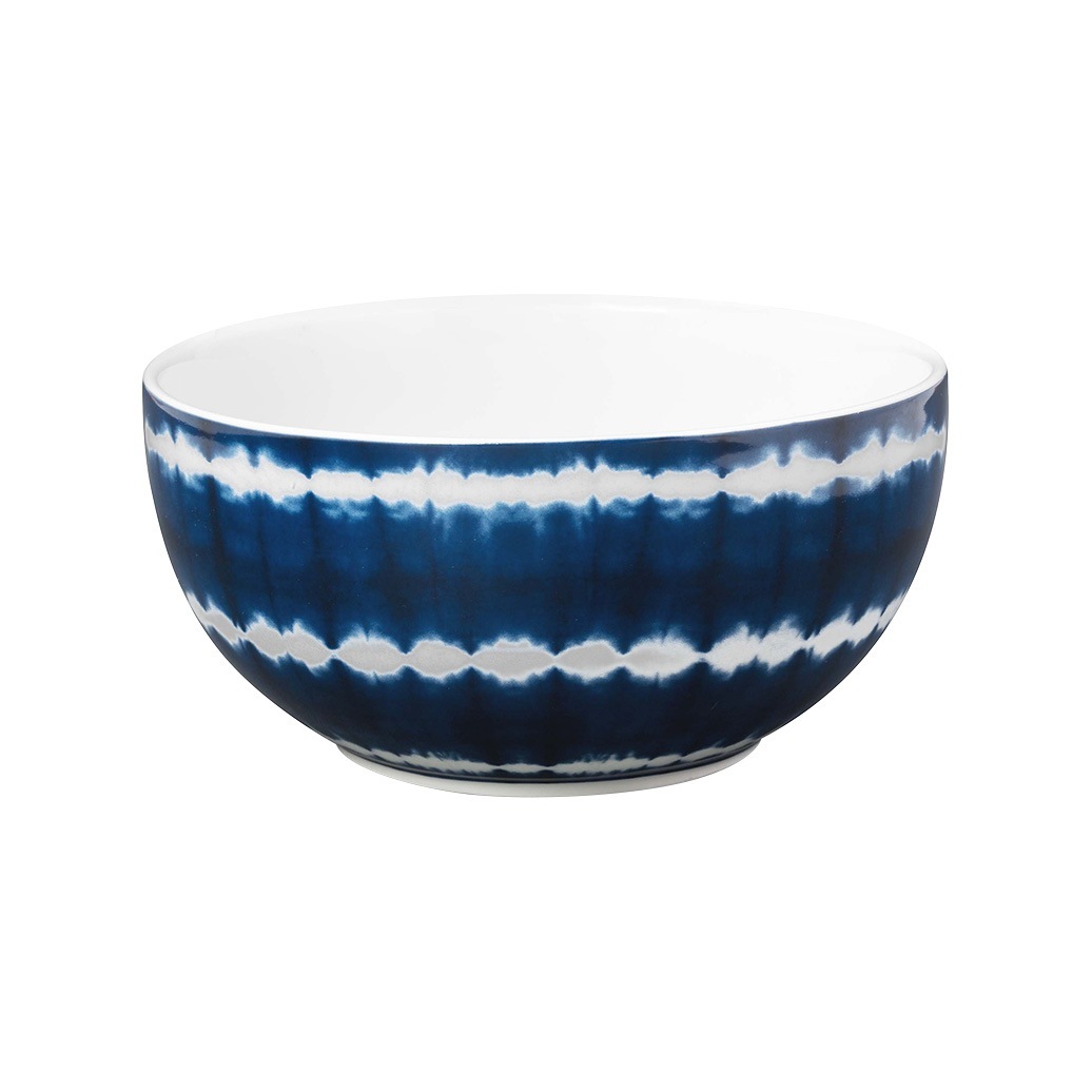 vtwonen Tie Dye Frühstücksset (3er-Set) – Blau, Weiß