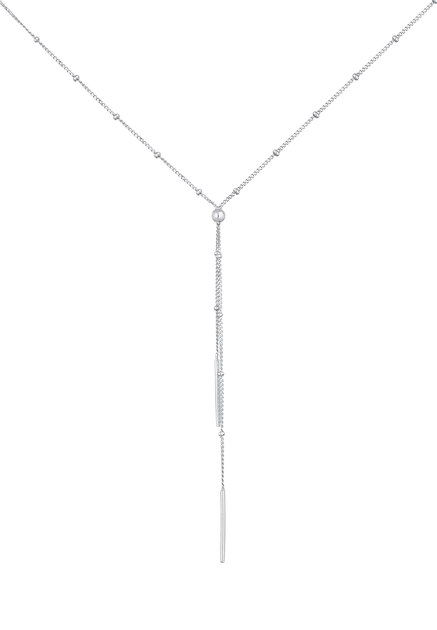Elli Femmes Chaîne en Y Boule Bâton Minimaliste en Argent Sterling 925
