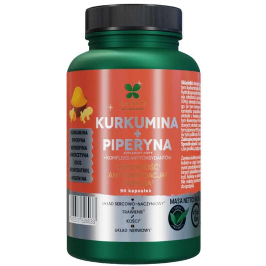 Lanco Nutritions kurkumīna + piperīna