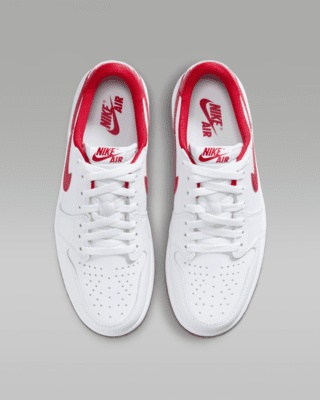 Air Jordan 1 Low OG 'White/Red' Men's Shoes