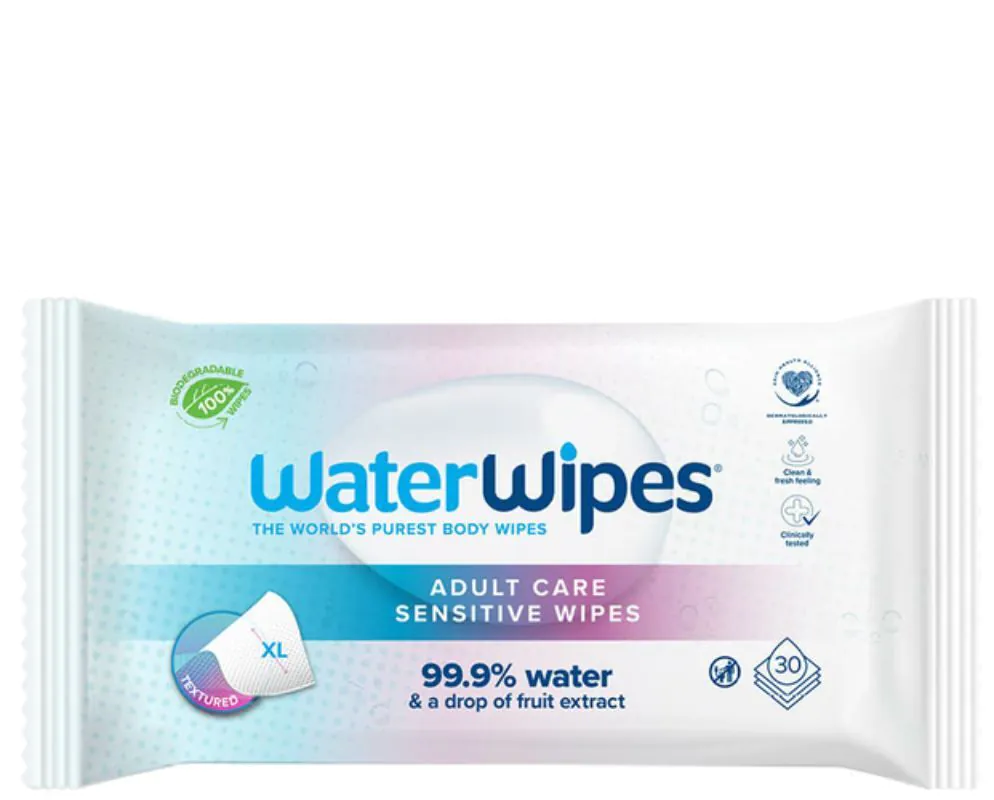 WaterWipes BIOAdult Care Chusteczki nawilżane dla dorosłych XL 30x30 cm