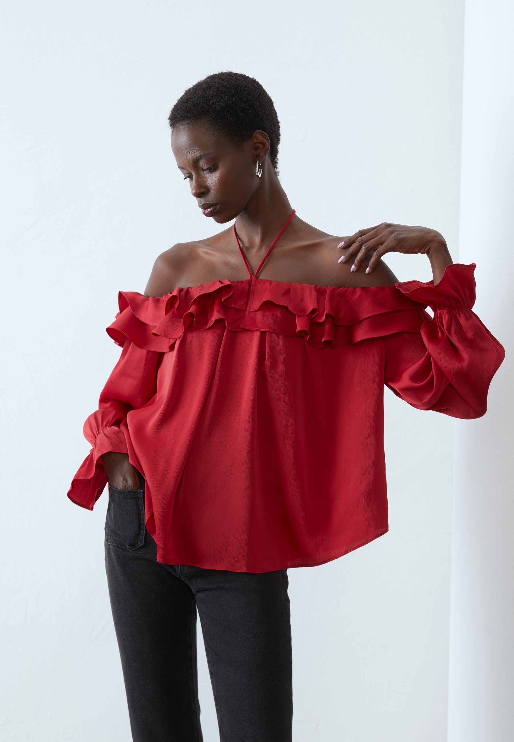 Anna Field Bluse – Dunkelrot