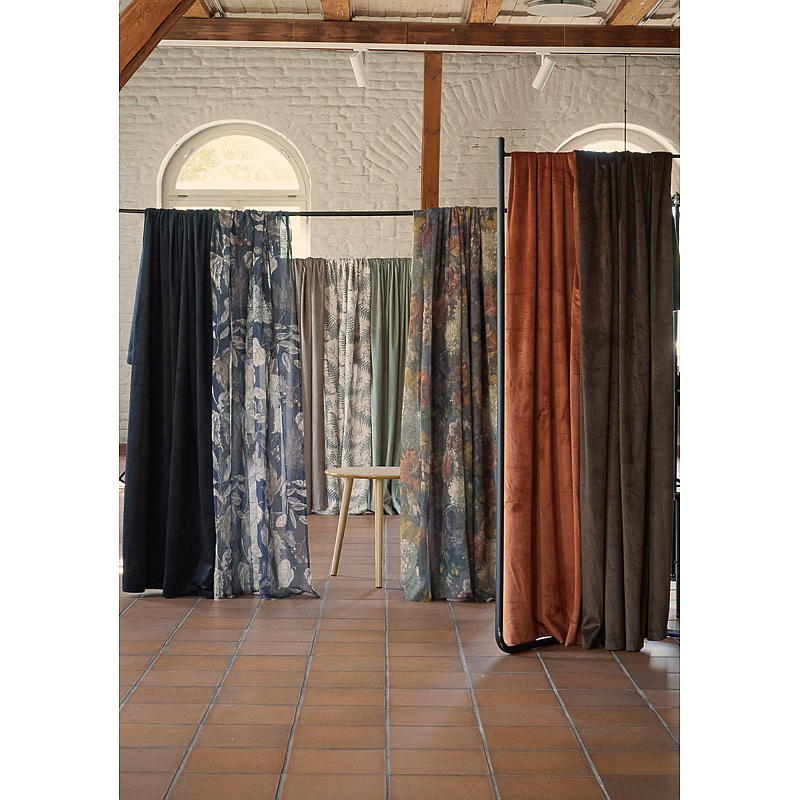 Hjemmegardin 140x220 cm fløyel svart