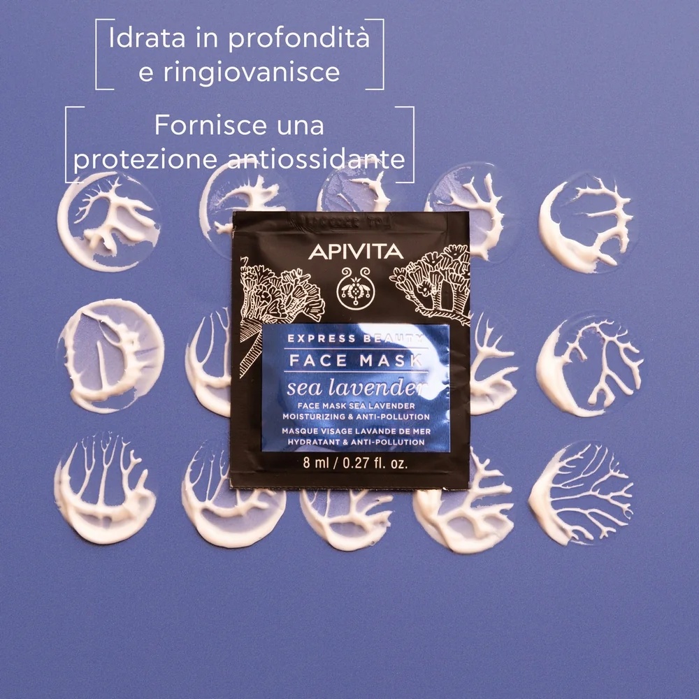 APIVITA Apivita Express Lavanda Marinha 2 x 8 ml máscara facial hidratante contra a poluição do ar